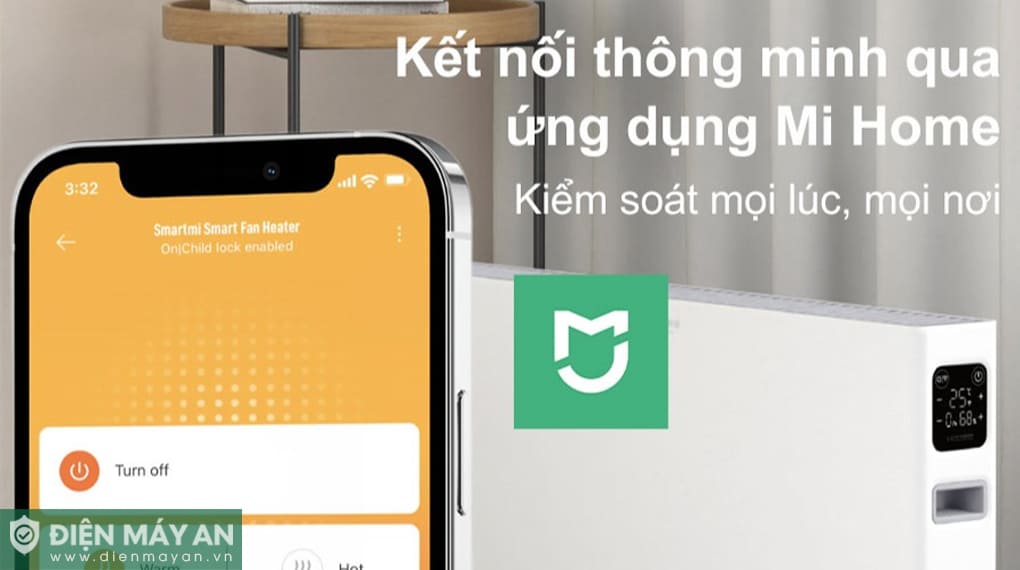 Máy sưởi Xiaomi SmartMi Heater 1S DNQZNB05ZM - Bản quốc tế